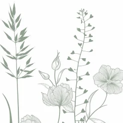 99Deco Lot de 2 panneaux de douche en aluminium (90x220 & 120x220 cm) + profilés blanc - Vegetalist - Vert