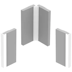 Lot de 2 panneaux de douche en aluminium (90x220 & 120x220 cm) + profilés blanc - Mix Hexa - Multicolore-99Deco Best