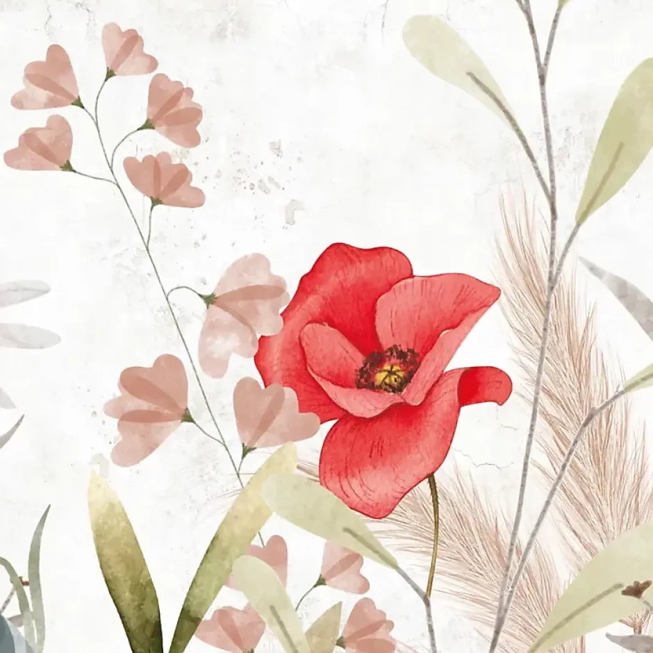 Lot de 2 panneaux de douche en aluminium (90x220 & 120x220 cm) + profilés blanc - Herbier - Multicouleurs-99Deco Online