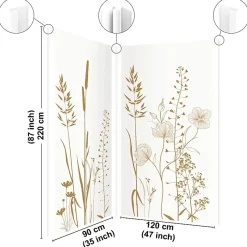 Lot de 2 panneaux de douche en PVC (90x220 & 120x220 cm) + profilés blanc - Vegetalist - Marron-99Deco Sale