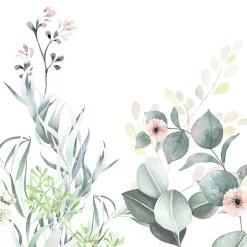 Lot de 2 panneaux de douche en PVC (90x220 & 120x220 cm) + profilés blanc - Flowers in Rain - Multicolore-99Deco Clearance