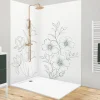 Lot de 2 panneaux de douche en PVC (90x220 & 120x220 cm) + profilés blanc - Charme - Vert-99Deco Online