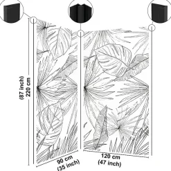 99Deco Lot de 2 panneaux de douche en aluminium (90x220 & 120x220 cm) + profilés noir - Lamnar - Noir