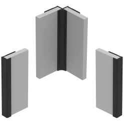 99Deco Lot de 2 panneaux de douche en aluminium (90x220 & 120x220 cm) + profilés noir - Lamnar - Noir