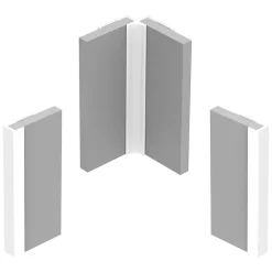 99Deco Lot de 2 panneaux de douche en aluminium (90x220 & 120x220 cm) + profilés blanc - Charme - Vert