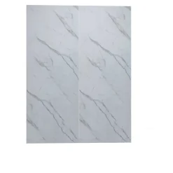 AICA Sanitaire Lot de 2 panneaux muraux de douche effet Marbre en Aluminium avec 1 profilés,L100xL100xH210cm ,Protection murale,Antimoisissure