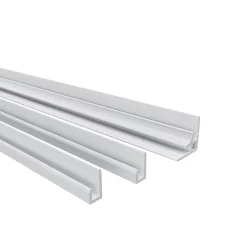 Lot de 2 panneaux muraux de douche Ivoire mural aluminium avec 3 profiles - L.90 x L.120 x H.210 cm - Étanche,facile à nettoyer-AICA Sanitaire Outlet