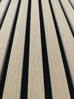 Lot de 2 Panneaux Muraux Décoratifs Acoustiques Bois MDF 120x60cm Chêne foncé AntiBruit, Facile à Poser-AICA Sanitaire New