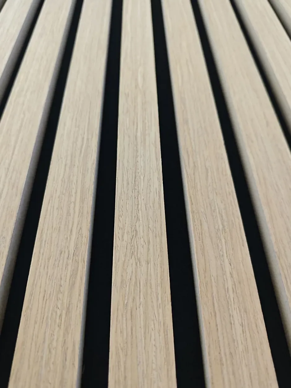 Lot de 2 Panneaux Muraux Décoratifs Acoustiques Bois MDF 120x60cm Chêne foncé AntiBruit, Facile à Poser-AICA Sanitaire New