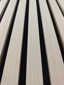 Lot de 2 Panneaux Muraux Décoratifs Acoustiques Bois MDF 240x60cm chêne naturel AntiBruit, Facile à Poser-AICA Sanitaire Best