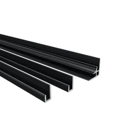 AICA Sanitaire Lot de 2 panneaux muraux de douche gris mural aluminium avec 3 profiles - L.90 x L.90 x H.210 cm - facile à nettoyer