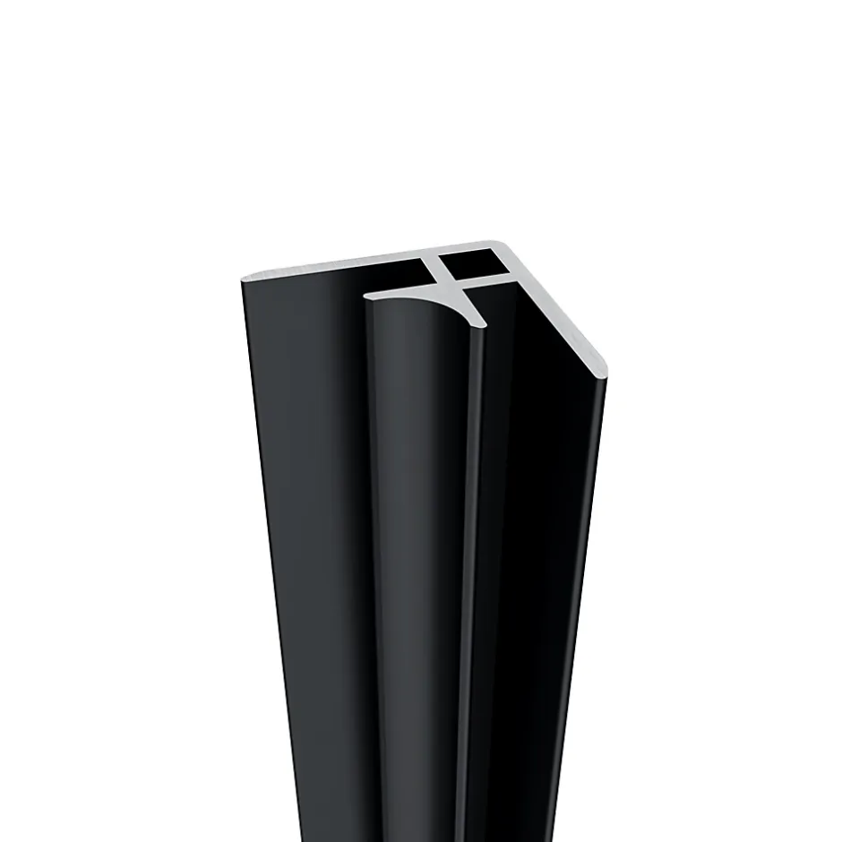 AICA Sanitaire Lot de 2 panneaux muraux de douche gris mural aluminium avec 3 profiles - L.90 x L.90 x H.210 cm - facile à nettoyer