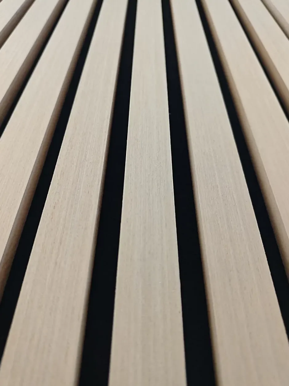 AICA Sanitaire Lot de 4 Panneaux Muraux Décoratifs Acoustiques Bois MDF 60x60cm Chêne clair AntiBruit, Facile à Poser