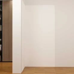 AICA Sanitaire Lot de 2 panneaux muraux de douche blanc mural aluminium avec 3 profiles - L.40 x L.90 x H.210 cm - Étanche,facile à nettoyer