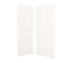 AICA Sanitaire Lot de 2 panneaux muraux de douche blanc mural aluminium avec 3 profiles - L.40 x L.90 x H.210 cm - Étanche,facile à nettoyer