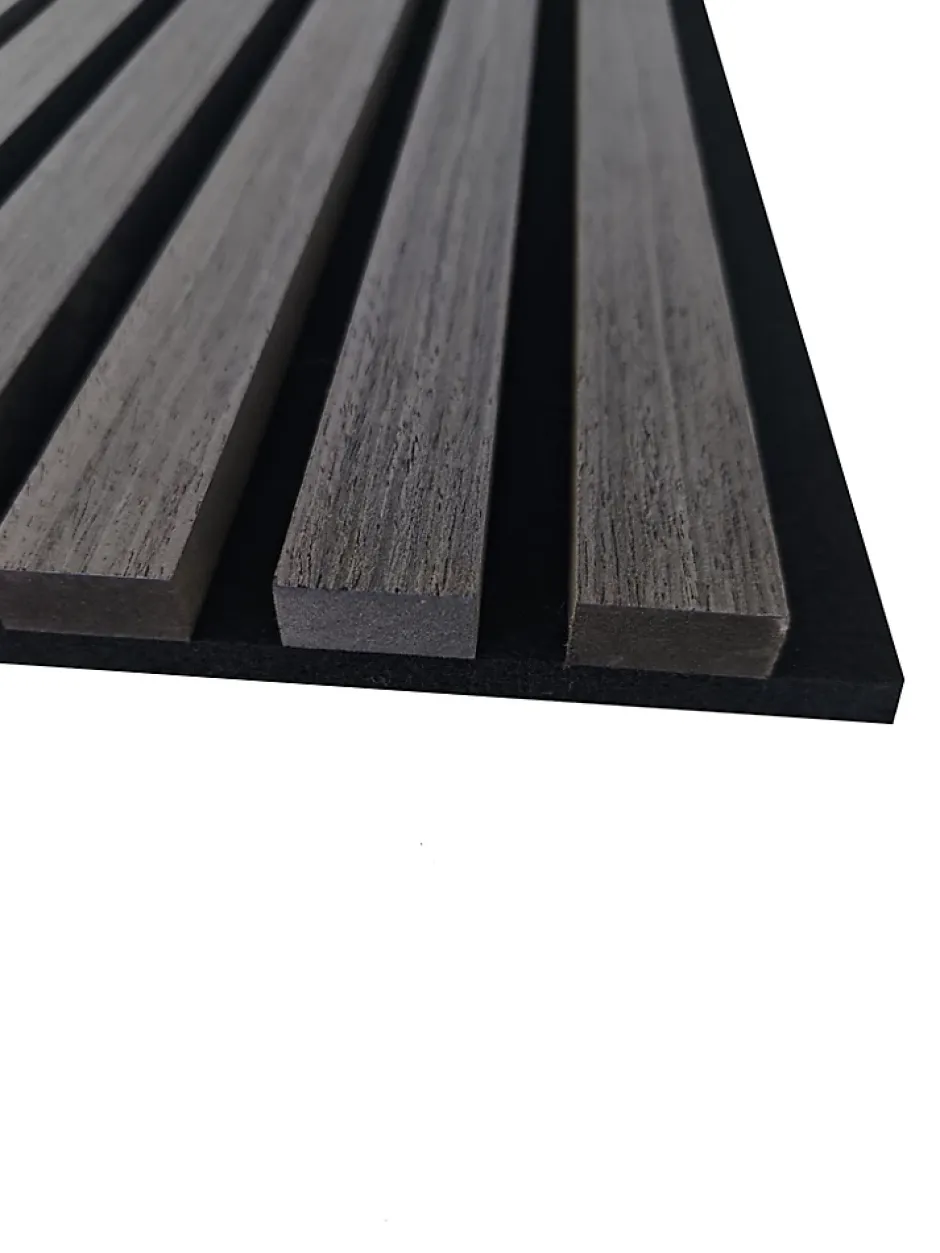 AICA Sanitaire Lot de 2 Panneaux Muraux Décoratifs Acoustiques Bois MDF 120x60cm Chêne grisé AntiBruit, Facile à Poser