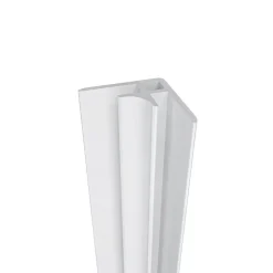 AICA Sanitaire Lot de 2 panneaux muraux de douche effet blanc marbre mural aluminium avec 3 profiles - L.100 x L.80 x H.210 cm-facile à nettoyer