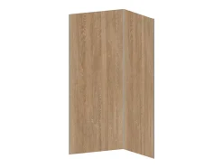 Lot de 2 panneaux muraux de douche effet bois en aluminium avec profilés - L90 x L120 x H210 cm - ENEKO-Vente-unique Hot