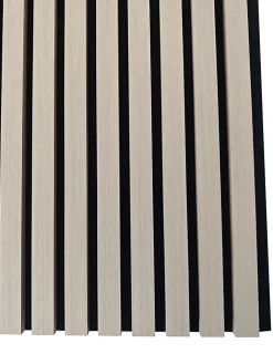 Lot de 3 Panneaux Muraux Décoratifs Acoustiques Bois MDF 240x60cm chêne naturel AntiBruit, Facile à Poser-AICA Sanitaire Hot