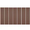 Decoon Lot de 7 Panneaux muraux tasseaux bois 120 x 30 x 1,9 cm - Pack tête de lit - Lamelles terracotta / feutrine noir - 2,52m²