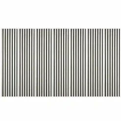 Decoon Lot de 7 Panneaux muraux tasseaux bois 120 x 30 x 1,9 cm - Tête de lit - Lamelles décor marbre blanc / feutrine noir - 2,52m²