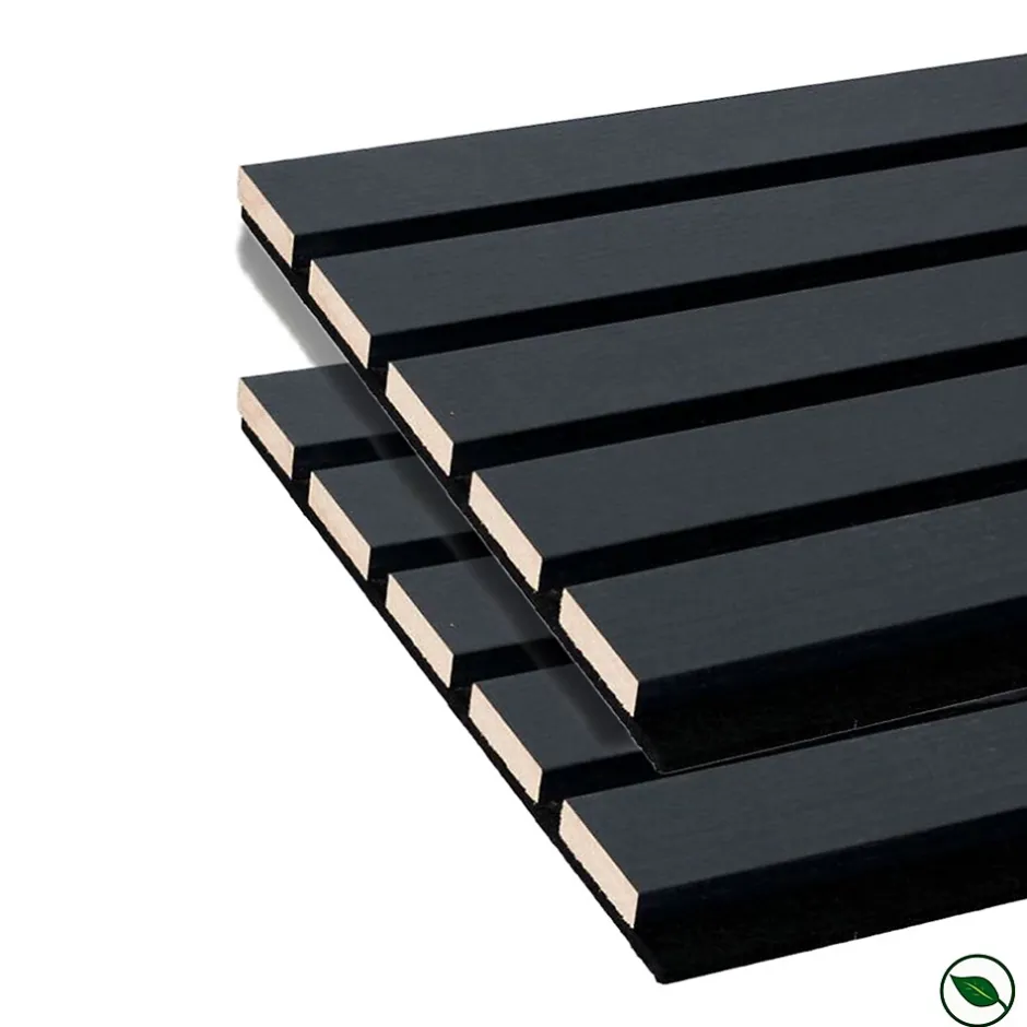 Lot de 2 panneaux tas Decowall Acoustic coul chêne lave sur feutrine 2600x300x17mm-Forestea Outlet