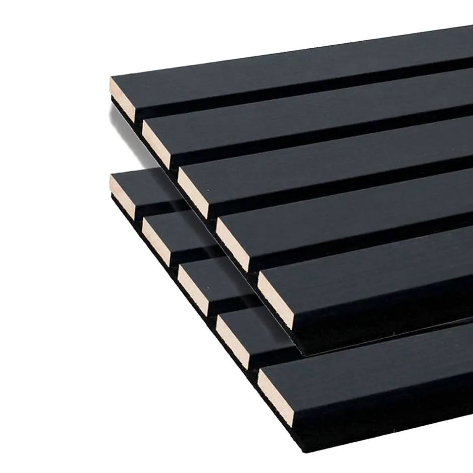 Lot de 2 panneaux tas Decowall Acoustic coul chêne lave sur feutrine 2600x300x17mm-Forestea Outlet