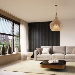 Lot de 2 panneaux tas Decowall Acoustic coul chêne lave sur feutrine 2600x300x17mm-Forestea Outlet