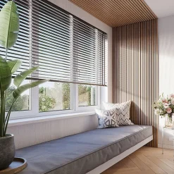 Lot de 2 panneaux tas Decowall Acoustic coul chêne bronze sur feutrine noire 2600x300x17mm-Forestea