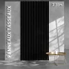 Lot de 2 Panneaux Tasseaux Bois - Noir Feutre Blanc - 2,88 m², 2500 x 600 mm,-Mon Marché Déco Best