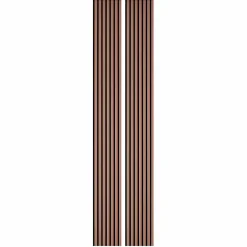 Lot de 2 Panneaux tasseaux bois 250 x 30 x 1,9 cm - terracotta/feutrine noir - 1,5m²-Decoon Sale