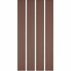 Decoon Lot de 4 Panneaux tasseaux bois 250 x 30 x 1,9 cm - terracotta/feutrine noir - 3m²