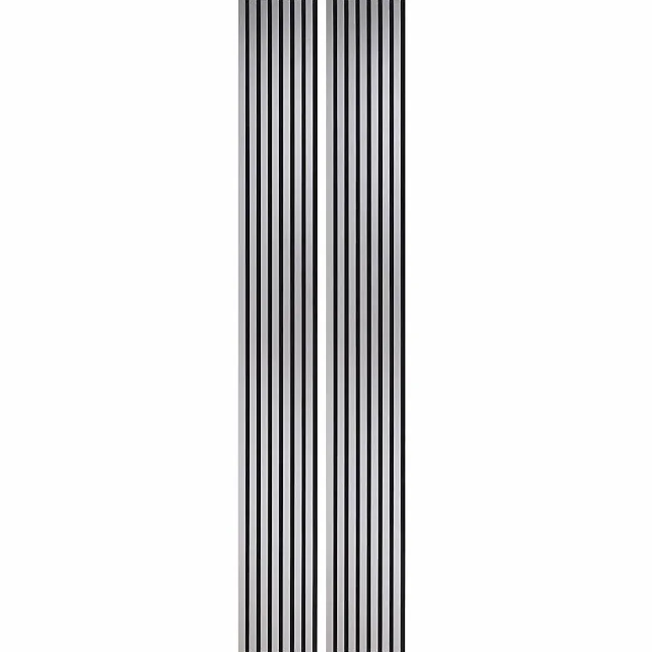 Lot de 2 Panneaux tasseaux bois 250 x 30 x 1,9 cm - alu/feutrine noir - 1,5m²-Decoon Clearance