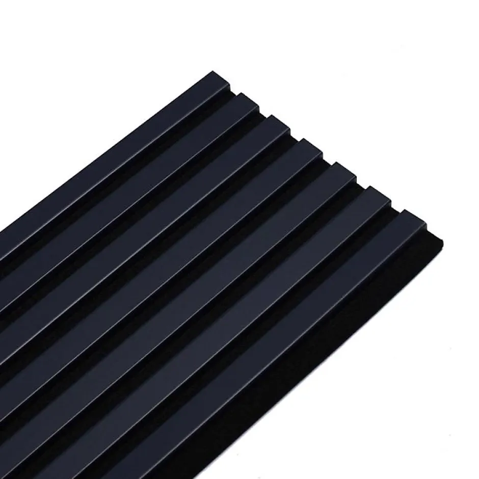 Lot de 2 Panneaux tasseaux bois 250 x 30 x 1,9 cm - bleu nuit/feutrine noir - 1,5m²-Decoon Discount