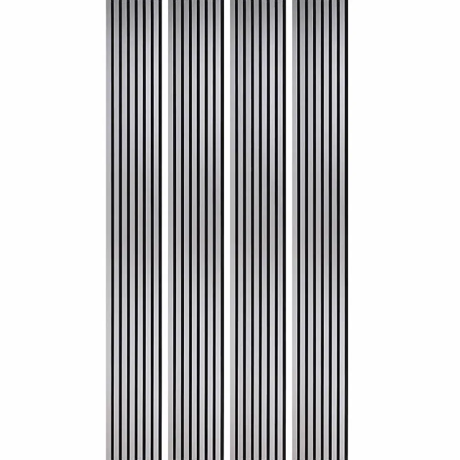 Decoon Lot de 4 Panneaux tasseaux bois 250 x 30 x 1,9 cm - alu/feutrine noir - 3m²