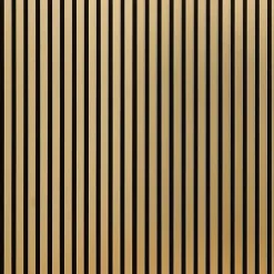 Lot de 4 Panneaux tasseaux bois 250 x 30 x 1,9 cm - gold/feutrine noir - 3m²-Decoon