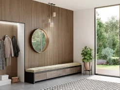 Forestea Lot de 2 Panneaux tasseaux MDF Catsle oak sur fond bronze 2770x287x20 mm -