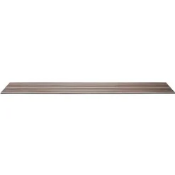 Decoon Lot de 2 panneaux tasseaux bois 250 x 30 x 1 cm - Lamelles bois placage chêne clair véritable fond noir - 1,5m²
