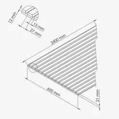 Mon Marché Déco Lot de 2 Panneaux Tasseaux Bois - Bleu Oxyde Feutre Noir - 2,88 m², 2500 x 600 mm,