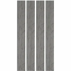 Lot de 4 Panneaux tasseaux bois 250 x 30 x 1,9 cm - décor marbre gris/feutrine noir - 3m²-Decoon