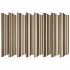 Decoon Lot de 8 Panneaux tasseaux bois 120x30x1 cm - Pack tête de lit 180 - Lamelles chêne clair véritable fond noir 2,88 m²