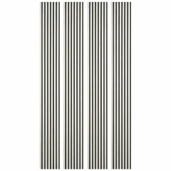 Lot de 4 Panneaux tasseaux bois 250 x 30 x 1,9 cm - décor marbre blanc/feutrine noir - 3m²-Decoon Sale