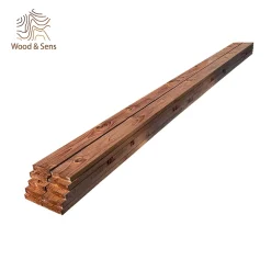 Wood&Sens Lot de 10 Planches Rabotées Sapin Traité marron, L.240 x l.9,4 cm x Ep.17 mm