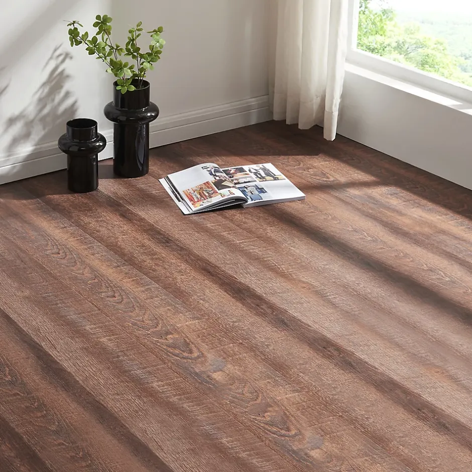 Lot de 120 planches vinyle SPC Okapirg 26,352 m² 5 mm 122 x 18 cm effet chêne rustique-Neu.Holz Sale