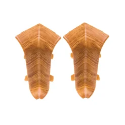 Lot de 20 Plinthes goulotte passe-câble PVC 59 mm - 1,10 m avec angles, raccords et butées Vieux noyer-Monmobilierdesign Outlet