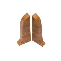 Lot de 20 Plinthes goulotte passe-câble PVC 59 mm - 1,10 m avec angles, raccords et butées Vieux noyer-Monmobilierdesign Outlet