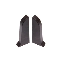 Monmobilierdesign Lot de 10 Plinthes goulotte passe-câble PVC 59 mm - 1,10 m avec angles, raccords et butées Wenge noir