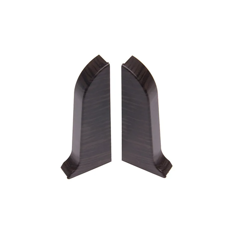 Monmobilierdesign Lot de 10 Plinthes goulotte passe-câble PVC 59 mm - 1,10 m avec angles, raccords et butées Wenge noir