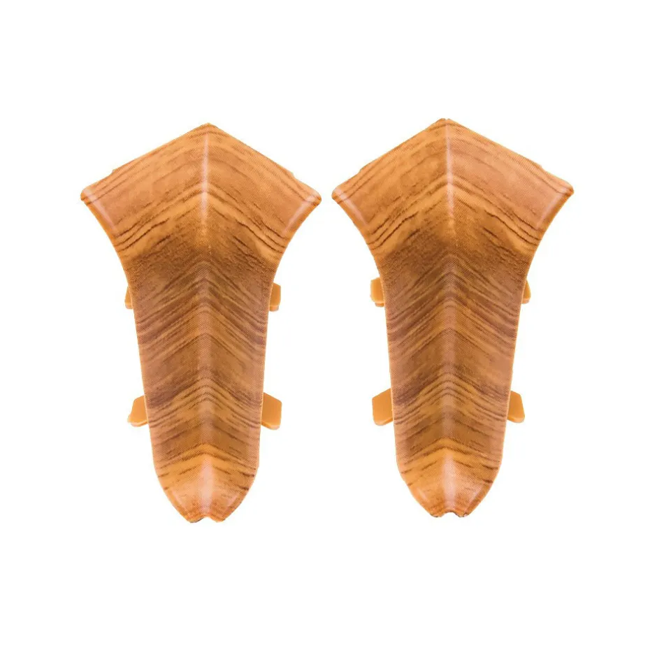 Lot de 10 Plinthes goulotte passe-câble PVC 59 mm - 1,10 m avec angles, raccords et butées Vieux noyer-Monmobilierdesign