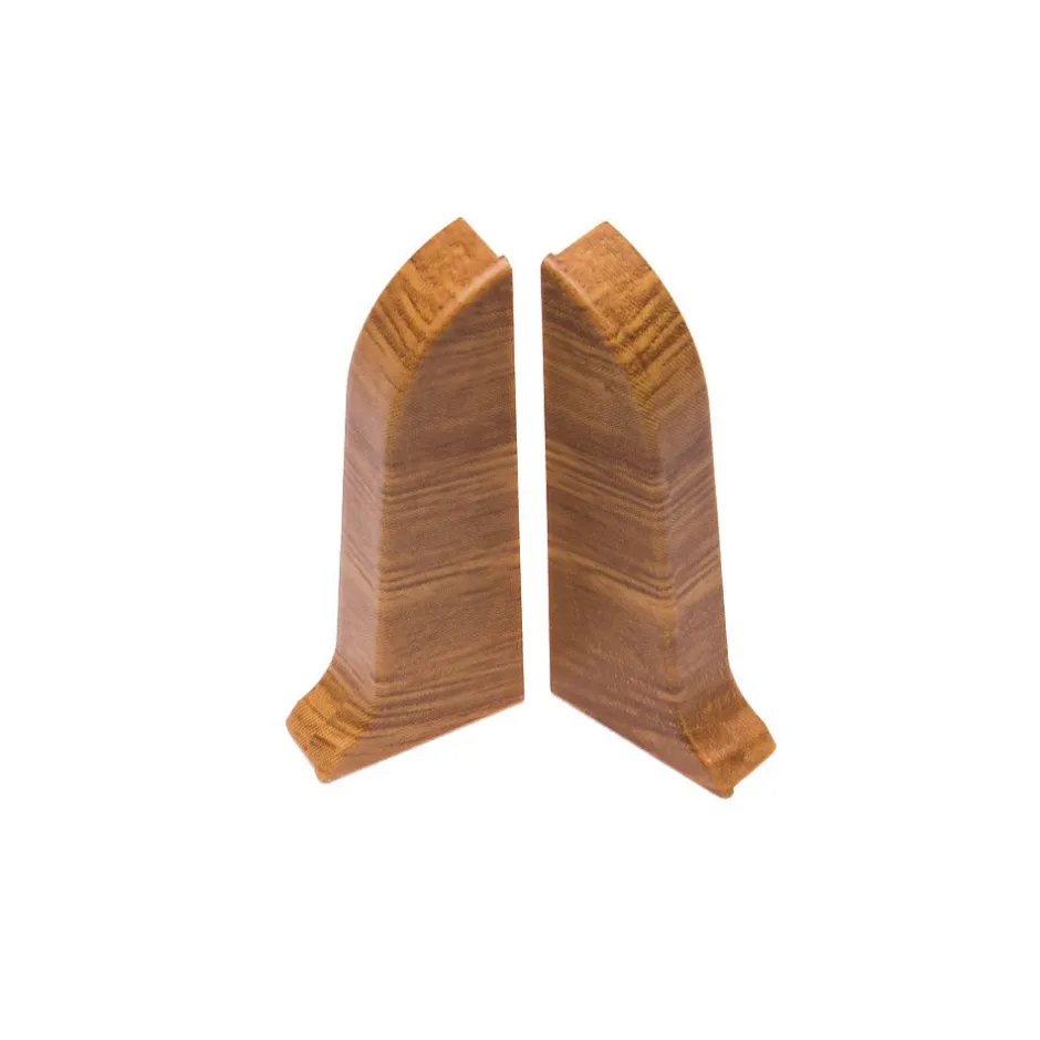 Lot de 10 Plinthes goulotte passe-câble PVC 59 mm - 1,10 m avec angles, raccords et butées Vieux noyer-Monmobilierdesign